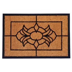 Calloway Mills Viola 2 W X 3 L Black/Brown Rectangle Coir Door Mat