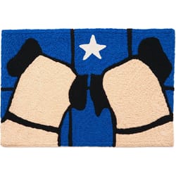 Jellybean 20 in. W X 30 in. L Multi-Color Star Gazing Pups Polyester Accent Rug