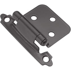 Hickory Hardware 1.94 in. W X 2.63 in. L Black Steel Self-Closing Hinge 2 pk