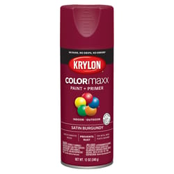 Krylon ColorMaxx Satin Burgundy Paint + Primer Spray Paint 12 oz