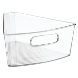 iDesign Lazy Susan 20 lb Clear Wedge Bin Organizer 4 in. H X 9.5 in. W