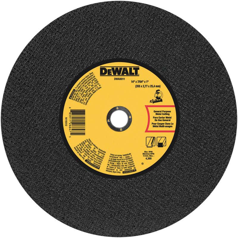 DeWalt High Performance 14 in. Dia. x 7/64 in. thick x 1 in. Metal