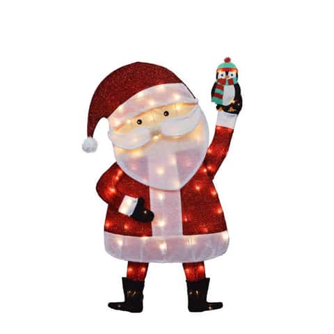 Candy Cane Lane Incandescent Santa 2 ft. Yard Decor - Ace Hardware