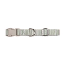 Pet Shop by Fringe Studio Sage Block Strip Dsty Cotton/Nylon Dog Collar Small