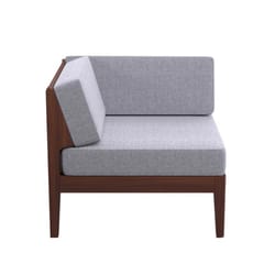 Linon Home Decor Monterey Walnut Wood Frame Conversation Chair Gray