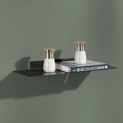 Dolle Katana 1.8 in. H X 23.6 in. W X 7.9 in. D Black Steel Decorative Wall Shelf