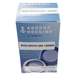 Tecnocap Anchor Hocking Wide Mouth Canning Lids and Bands 12 pk