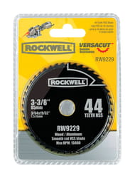 Rockwell 3-3/8 in. D X 19/32 in. Versacut High Speed Steel Circular Saw Blade 44 teeth 1 pc