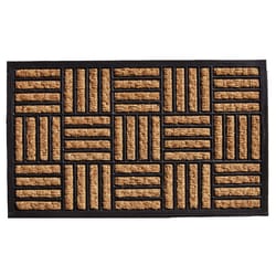 Home & More Baron 18  W X 30  L Black/Brown Rectangle Coir Door Mat