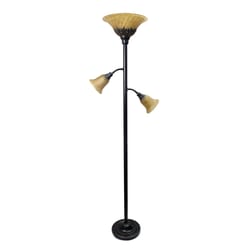 All The Rages Elegant Designs 71 in. Oil Rubbed Bronze 3-Light Floor Lamp