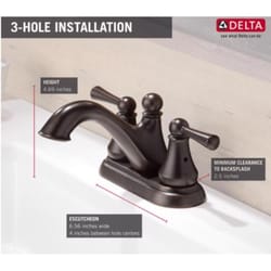 Delta Bronze Bathroom Faucet 4 in.