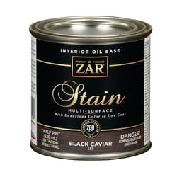 ZAR Semi-Transparent Black Caviar Oil-Based Polyurethane Wood Stain 1/2 pt