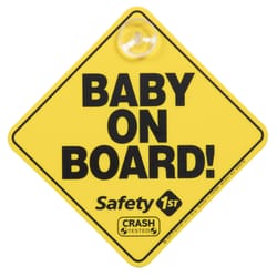 Safety 1st Yellow Nylon Baby On Board Magnet 1 pk