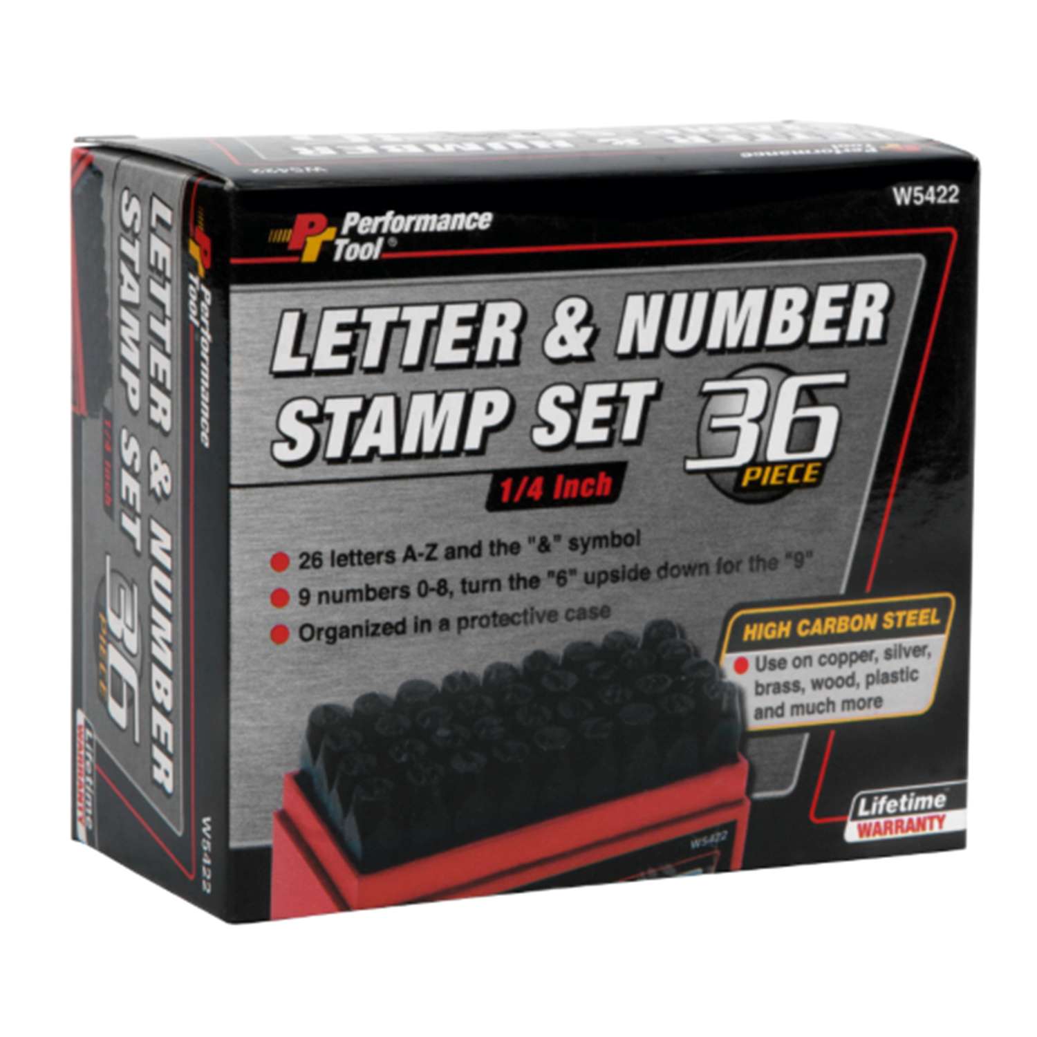 1/4 in. Steel Letter/Number Stamping Set, 36 Piece