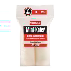 Wooster Mini-Koter Fabric 4 in. W X 3/4 in. Mini Paint Roller Cover Refill 2 pk