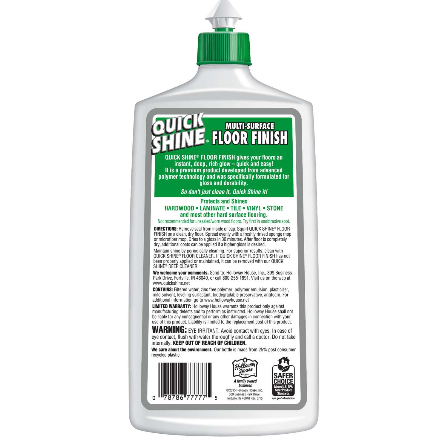 Holloway House Quick Shine Gloss Floor Finish Liquid 27 Oz Ace