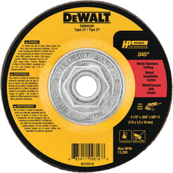DeWalt 4-1/2 in. D X 5/8 in. Aluminum Oxide Metal Cut-Off Wheel 1 pc