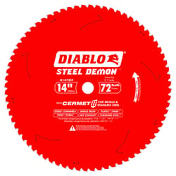 Diablo Steel Demon 14 in. D X 1 in. Medium Metal Cermet Circular Saw Blade 72 teeth 1 pk