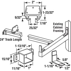 Prime-Line Plastic Center Guide Track Replacement Set 1 pk