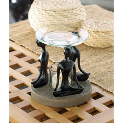 Fragrance Foundry 4.75 in. H Namaste Poly Resin Decorative Oil Warmer