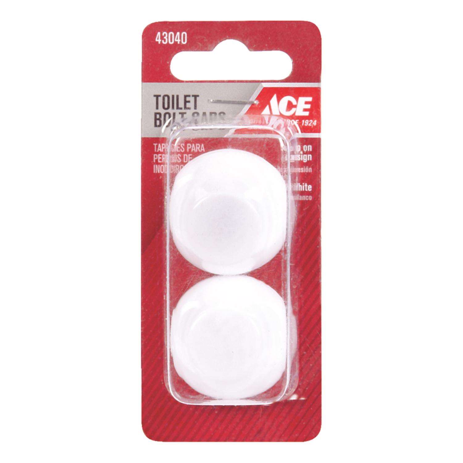 Ace Toilet Bolt Caps White Plastic For Universal Ace Hardware