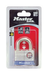 Master Lock 1-1/2 in. H X 2 in. W Laminated Steel 4-Pin Cylinder Exterior Padlock