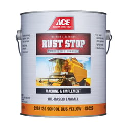 Ace Rust Stop Indoor/Outdoor Gloss School Bus Yellow Oil-Based Enamel Rust Preventative Paint 1 gal