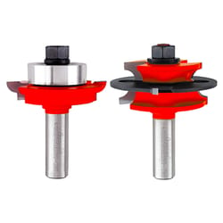 Freud 2-3/8 in. D X 2-3/8 in. X 3 in. L Recoverable Bead Glass Door Router Bit Set 2 pc