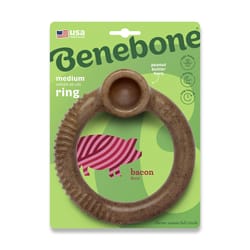 Benebone Brown Ring Chew Dog Toy Medium 1 pk