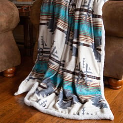 Carstens Inc 68 in. H X 2 in. W X 54 in. L Multicolored Polyester Plush Throw Blanket