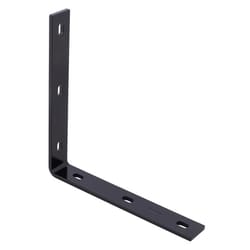 Hampton 1.50 in. H X 10.25 in. W X 1/4 in. D Black Steel Inside/Outside Corner Brace