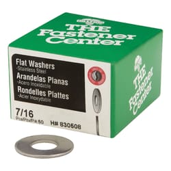 HILLMAN Stainless Steel 7/16 in. Flat Washer 50 pk