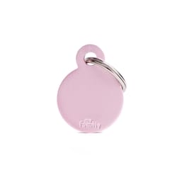 MyFamily Basic Pink Circle Aluminum Dog Pet Tags Small