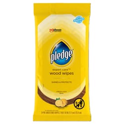 Pledge Lemon Scent Furniture Polish 24 wipes Wipes