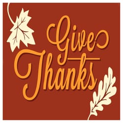 Modern Mat 32 in. W X 20 in. L Multi-Color Give Thanks Polyester Door Mat