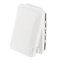 TayMac Rectangle Plastic 1 gang 5.61 in. H X 3-3/4 in. W Receptacle Box Cover