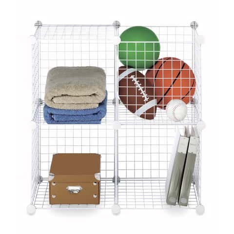 Whitmor 3-Section Cube Organizer - White