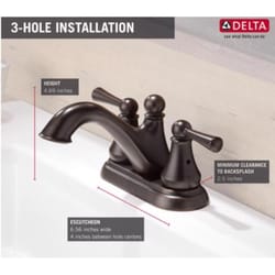 Delta Haywood Bronze Farmhouse Bathroom Faucet 4 in.