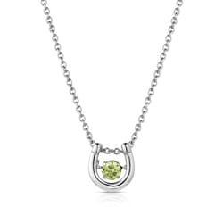 Montana Silversmiths Women's Dancing Birthstone Horseshoe August U-Shape Green Necklace