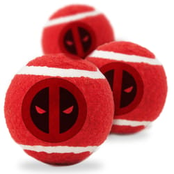 Buckle-Down Marvel Comics Multicolored Deadpool Squeaky Tennis Ball 3 pk