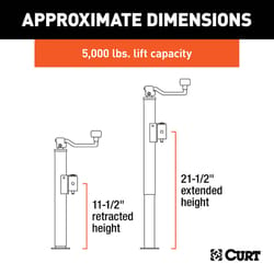 CURT Manual 5000 lb Trailer Jack