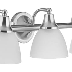 Globe Electric Estoril Brushed Nickel Silver 3 lights Incandescent Vanity Light Wall Mount