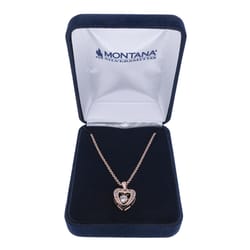 Montana Silversmiths Women's Dancing Heart Heart Rose Gold Necklace Water Resistant