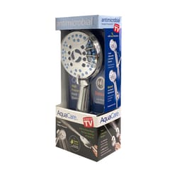 AquaCare Antimicrobial AS Seen On TV Handheld Shower Head Stainless Steel 1 pk