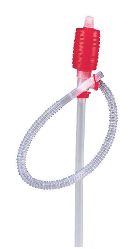FLORO Manual Siphon Pump Kit 15 Inches Siphon Tube Red and Black 