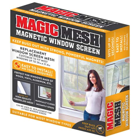 Magic Mesh Magnetic Hands-Free Screen Door  Black 83 in. H x 75 in. W -  Ace Hardware - Ace Hardware