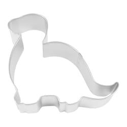 R&M International Corp Baby Dinosaur 3 in. W X 5 in. L Cookie Cutter Silver 1 pc