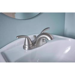 Moen Adler Brushed Nickel Contemporary Bathroom Faucet 4 in.