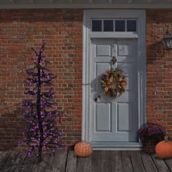 Celebrations Orange/Purple 140 ct 5 ft. LED Prelit Animated Halloween Tree