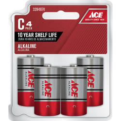Ace C Alkaline Batteries 4 pk Carded